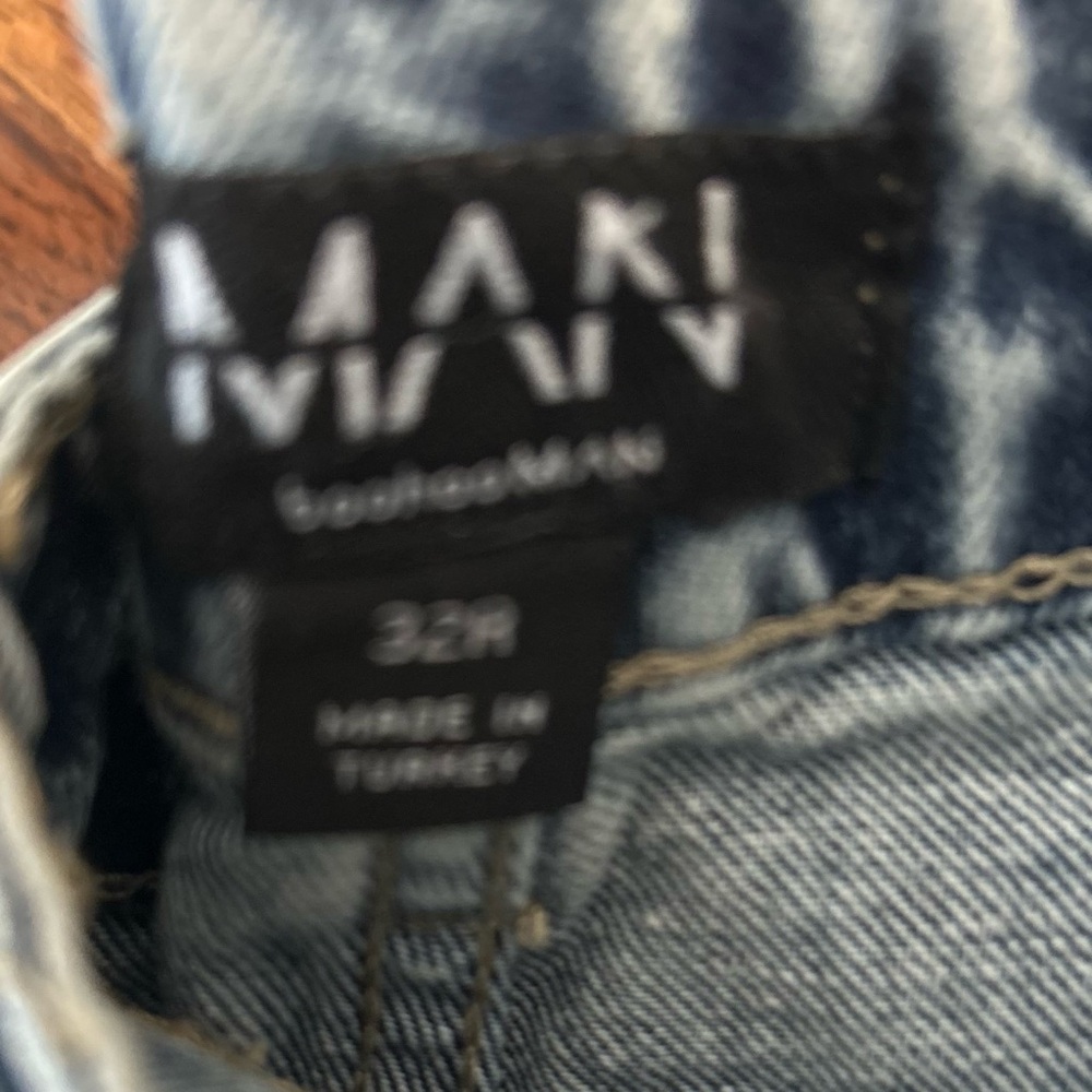 2 Pr Boohooman Men’s Black Trowser relaxed Fit & Blue Relaxed Fit JEANS  NEW - Picture 5 of 7